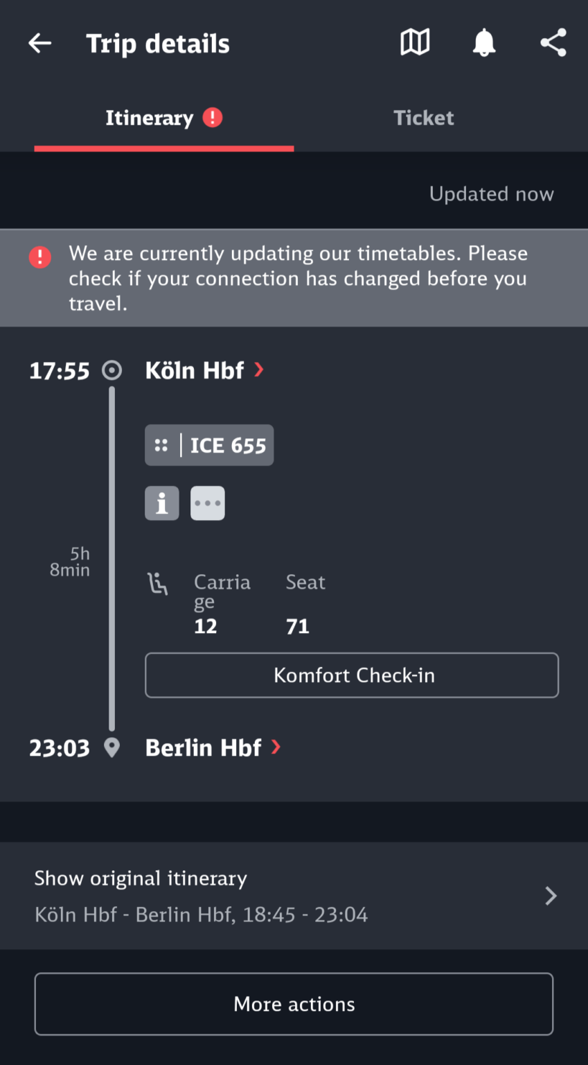 Fahrplanänderung der DB Fahrplanänderung der DB