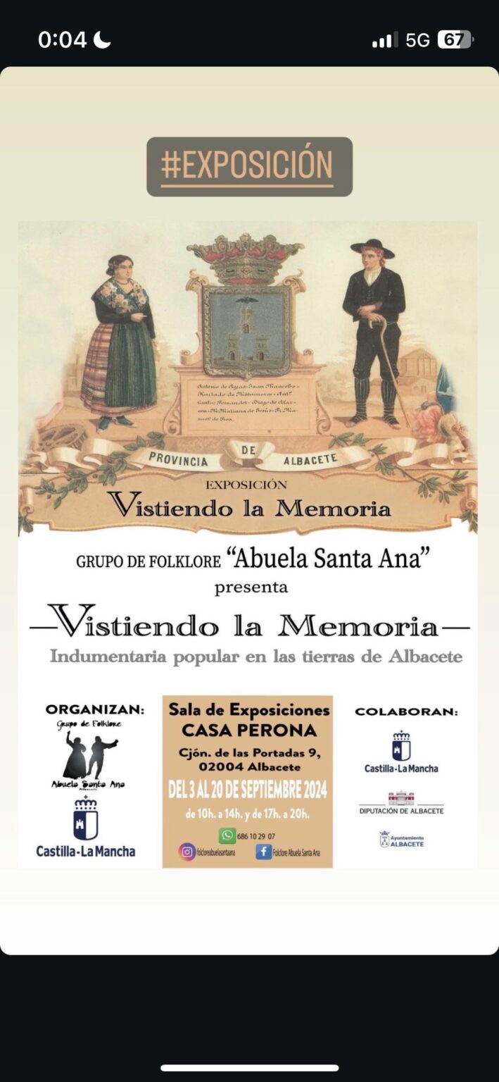 „Dressing Memory“ Albacete – Bekleidungsausstellung, organisiert von der Gruppe Abuela Santa Ana