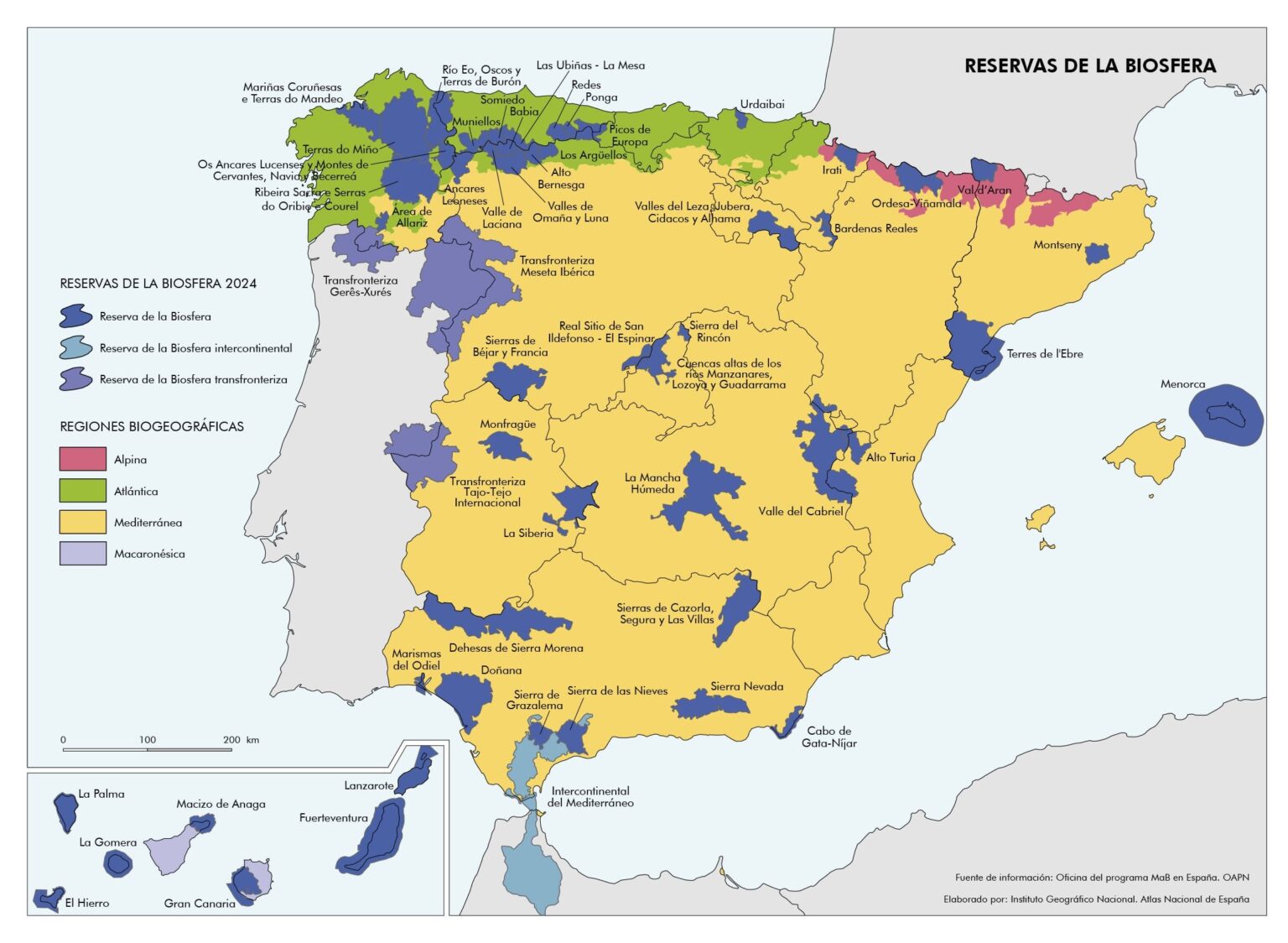 Biosphärenreservate Spaniens (2024)