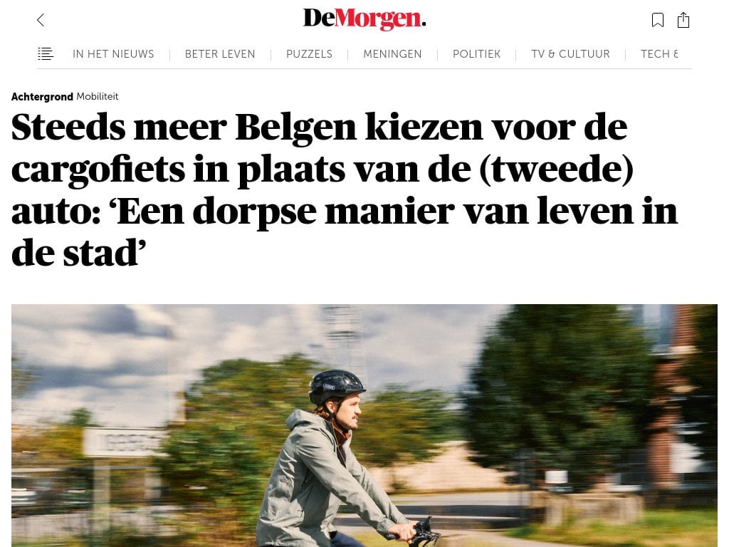 Immer mehr Belgier entscheiden sich für Lastenräder statt (Zweit-)Autos: „Leben in der Stadt wie in einem Dorf“