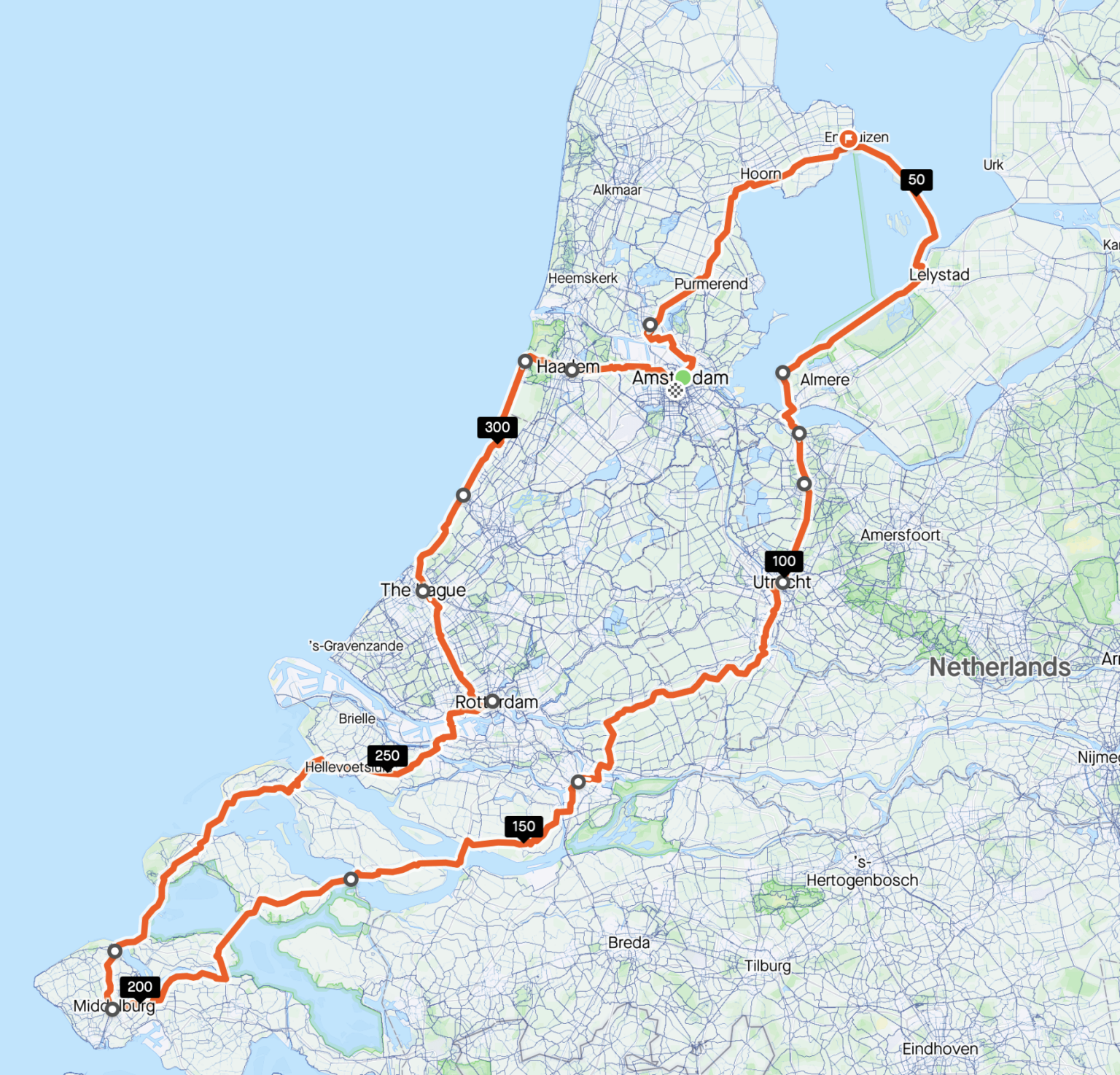 Ich plane eine 11-tägige Radtour durch die Niederlande. Kann ich Feedback zu dieser Route bekommen? Ich möchte mehr von Zeeland und der Küste sehen und gleichzeitig die großen Städte in Raanstad und Flevoland besuchen. Gibt es irgendwelche Änderungen, die ich vornehmen sollte, oder worauf muss ich achten? Ich plane eine 11-tägige Radtour durch die Niederlande. Kann ich Feedback zu dieser Route bekommen? Ich möchte mehr von Zeeland und der Küste sehen und gleichzeitig die großen Städte in Raanstad und Flevoland besuchen. Gibt es irgendwelche Änderungen, die ich vornehmen sollte, oder worauf muss ich achten?