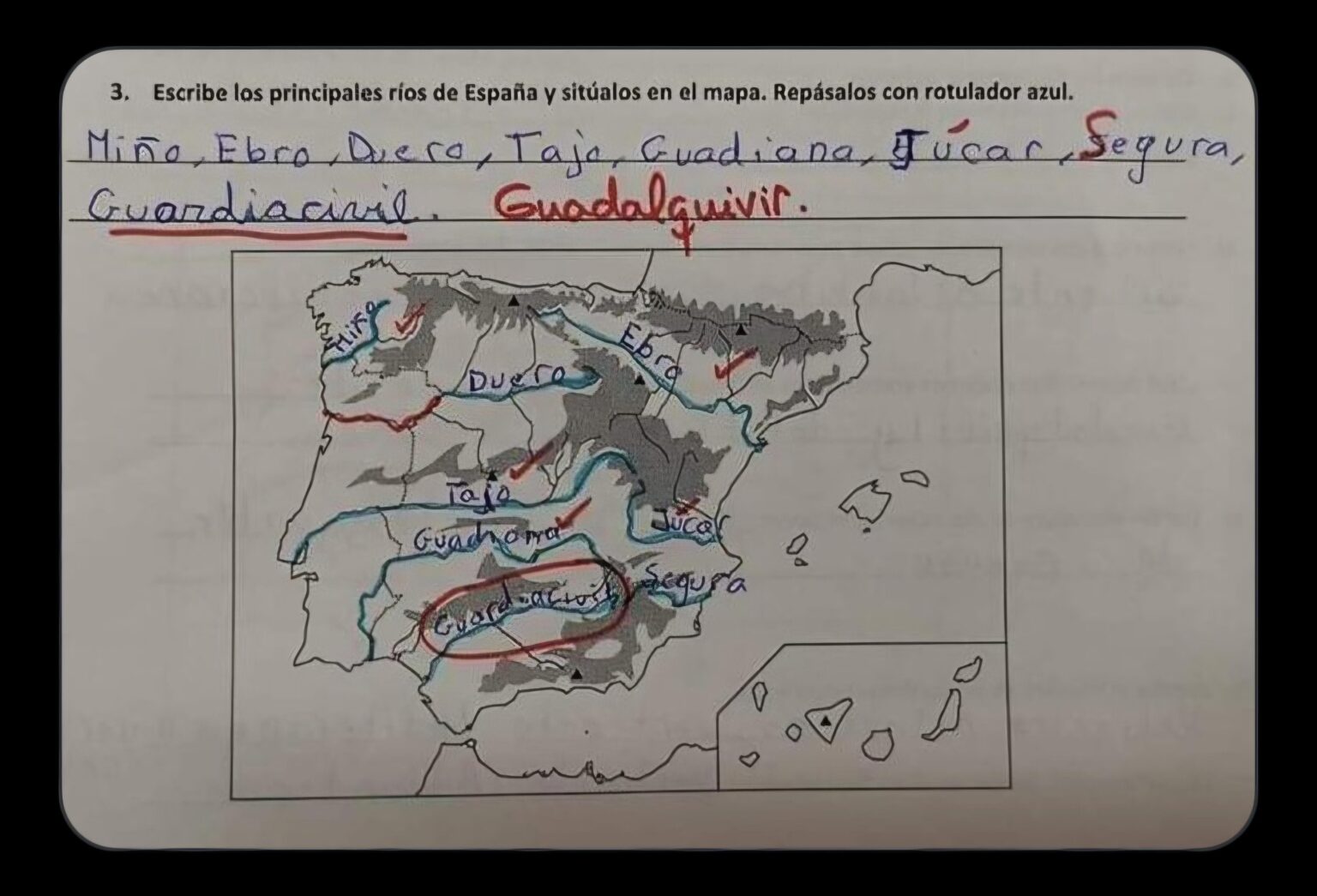 Flüsse Spaniens, der Guardiacivil