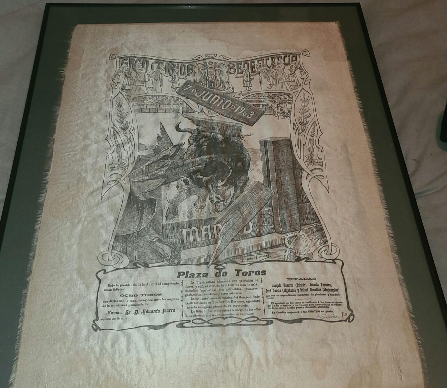 Stierkampfwerbung von 1903 Stierkampfwerbung von 1903