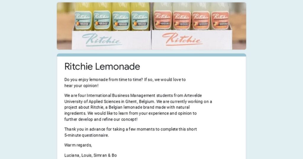 Kurze Umfrage zur belgischen Limonade Kurze Umfrage zur belgischen Limonade