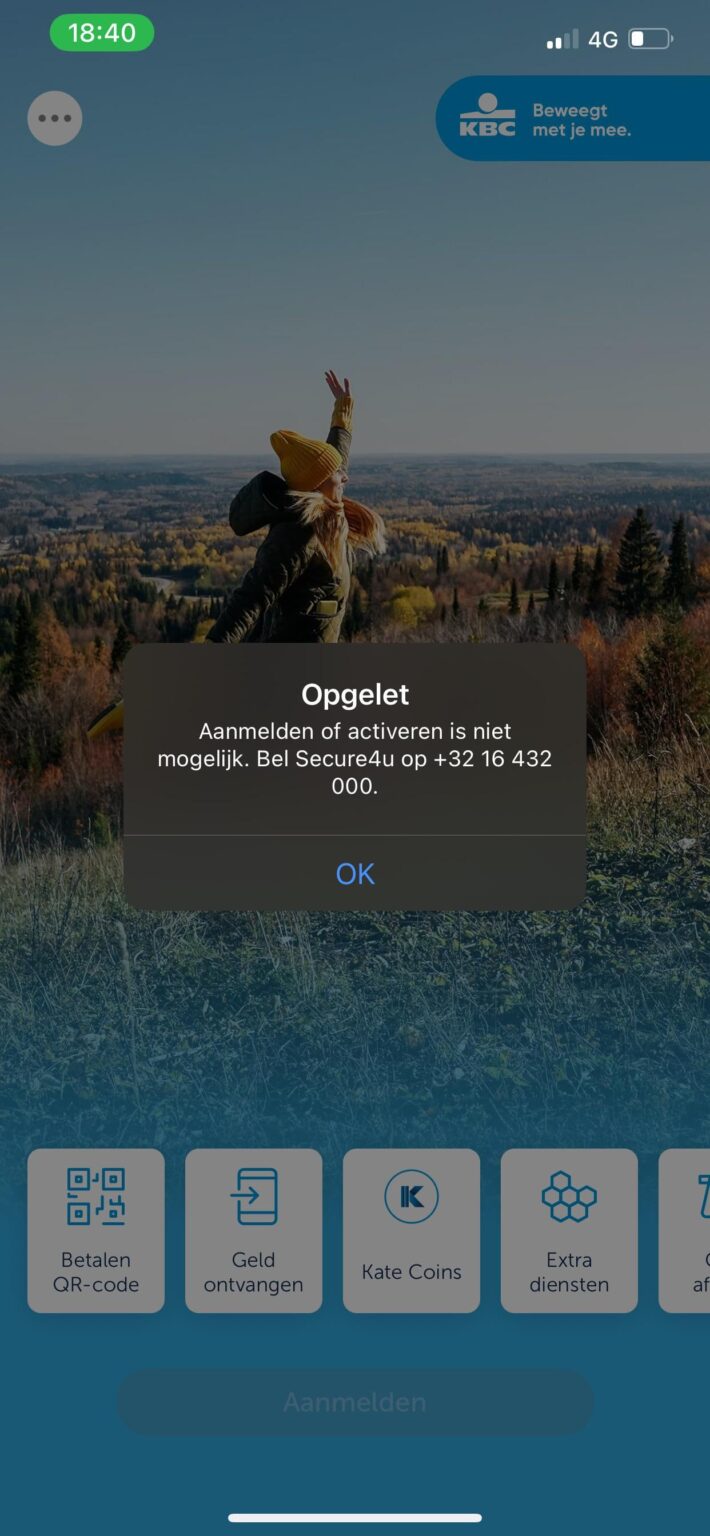 Hat sonst noch jemand Probleme, sich bei der KBC-App anzumelden?