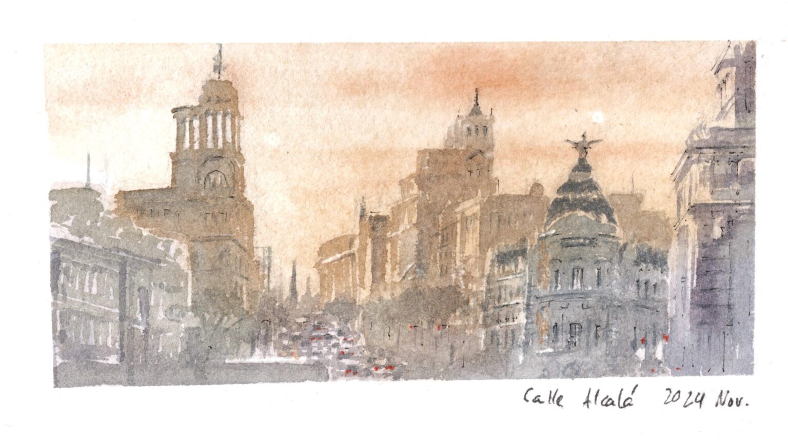 Sonnenuntergang in Madrid