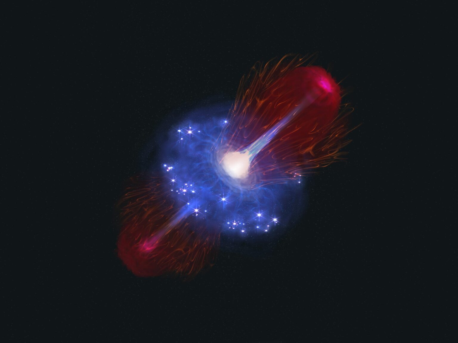 Inaktives, massereiches Schwarzes Loch im frühen Universum stellt bestehende Modelle in Frage