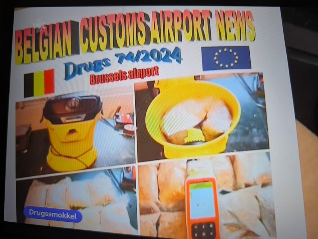 Der belgische Zollflughafen braucht möglicherweise einen neuen Grafikdesigner.