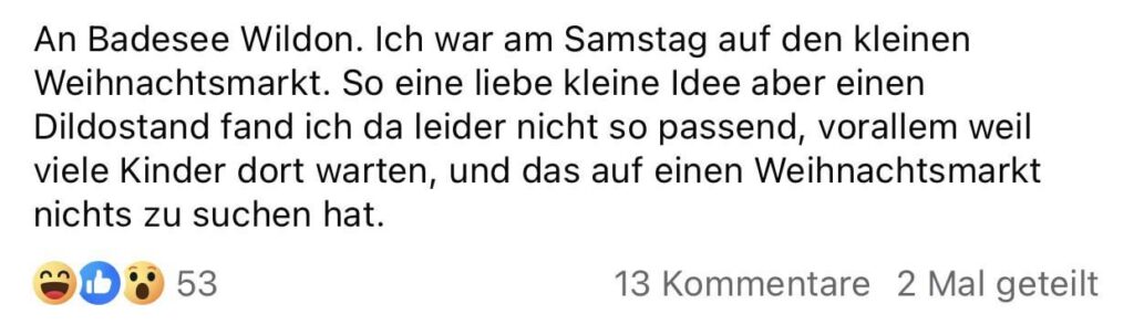 Dildostand am Weihnachtsmarkt