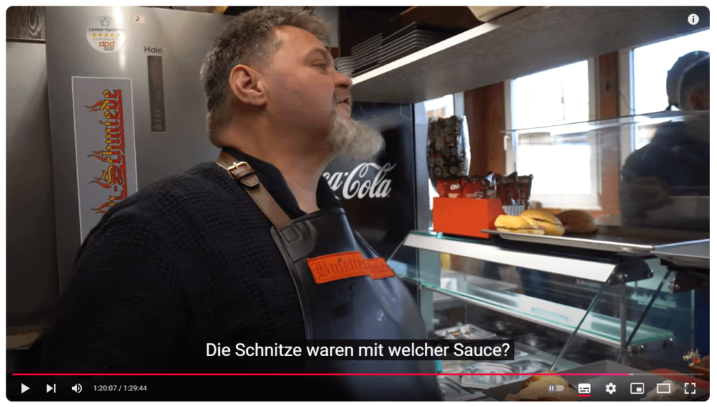 Schnitzel mit Sauce sind beim Jörg okay