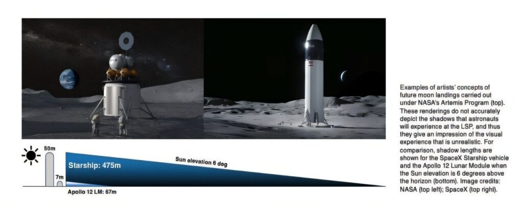 Astronauten stehen am Südpol des Mondes vor einzigartigen visuellen Herausforderungen