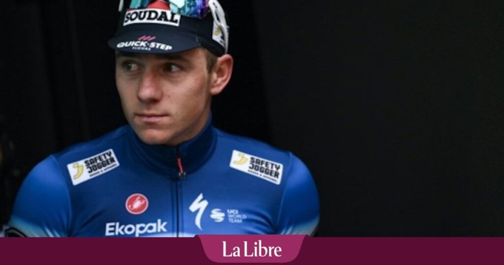 Radprofi (Remco Evenepoel) wurde während des Trainings schwer verletzt, nachdem er von einem Bpost-Fahrer angefahren wurde, der die Tür seines Lieferwagens öffnete Radprofi (Remco Evenepoel) wurde während des Trainings schwer verletzt, nachdem er von einem Bpost-Fahrer angefahren wurde, der die Tür seines Lieferwagens öffnete