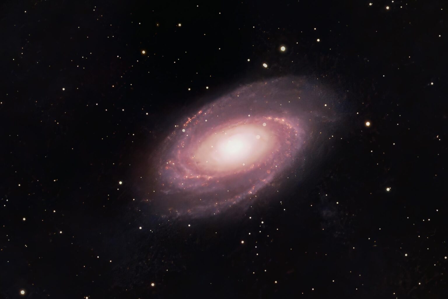 Bodes-Galaxie mit meinem Teleskop.