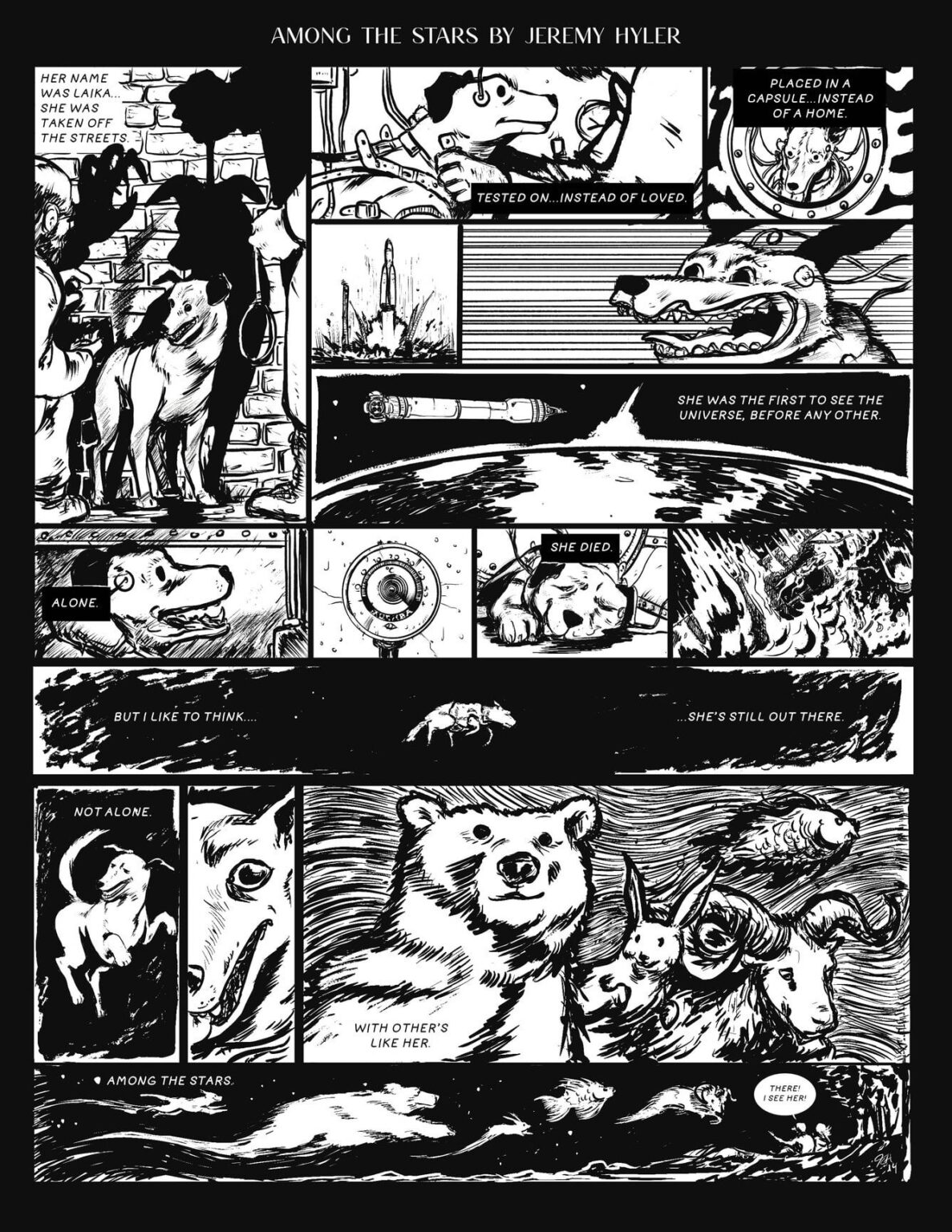 Among The Stars: Laika's Story – Einseitiger Comic von Jeremy Hyler