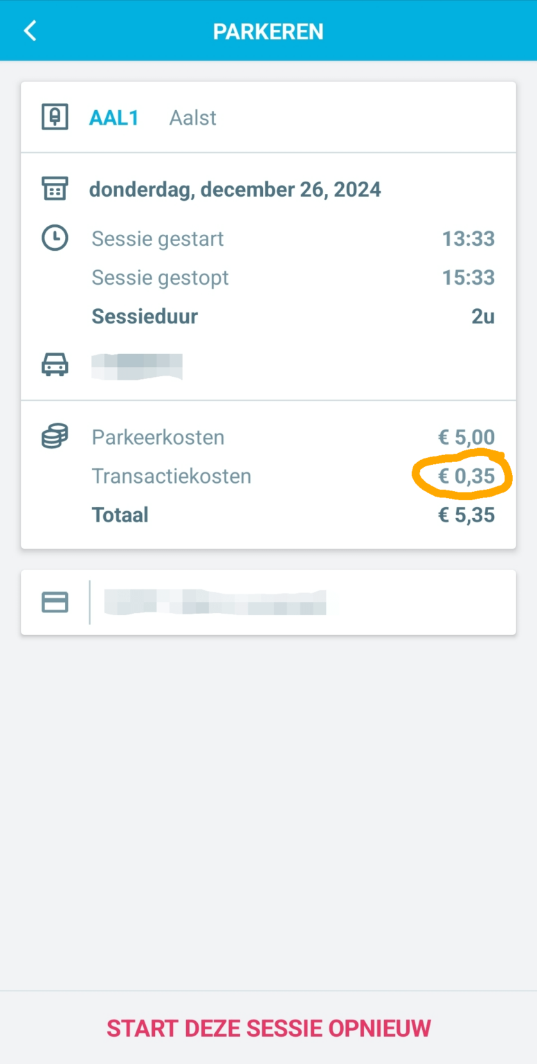 4411 Park-App-Transaktionsgebühren