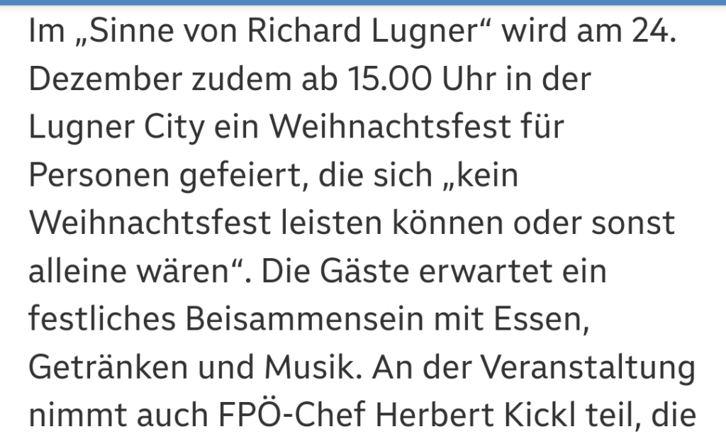 Herbert Kickl wäre zu Weihnachten alleine