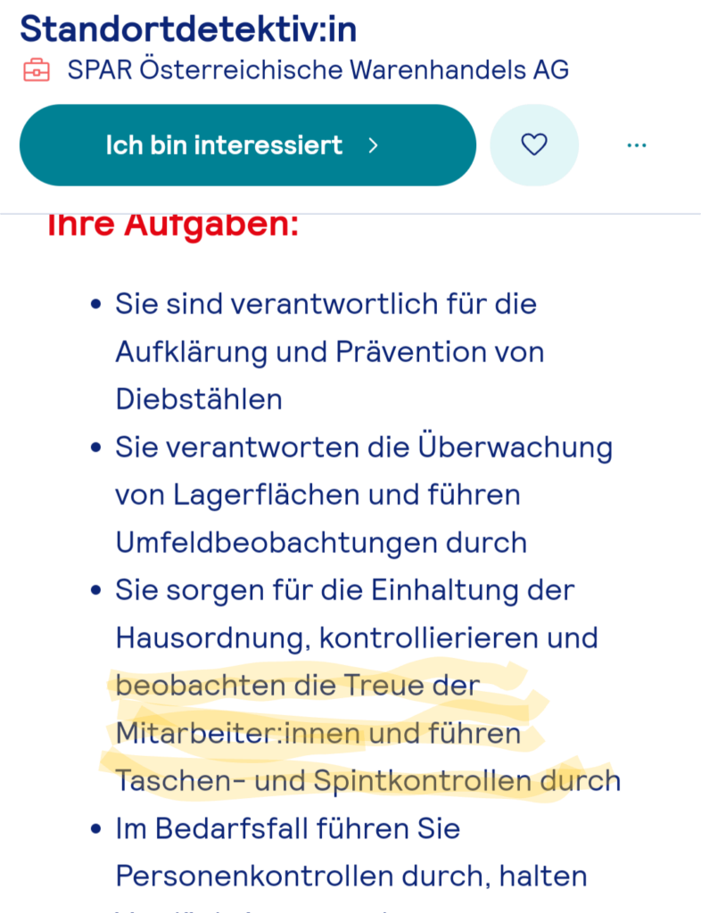 Jobbeschreibung, dürfen die das mit den Mitarbeitern machen?