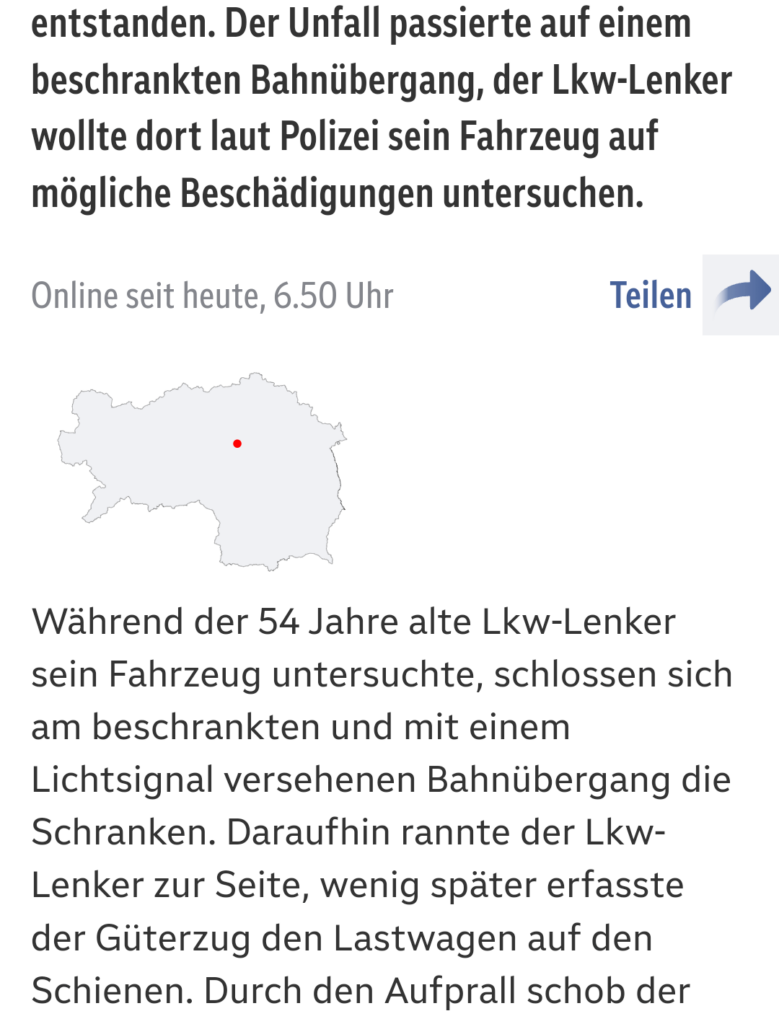 PSA: Auf Bahnübergängen nicht stehen bleiben!