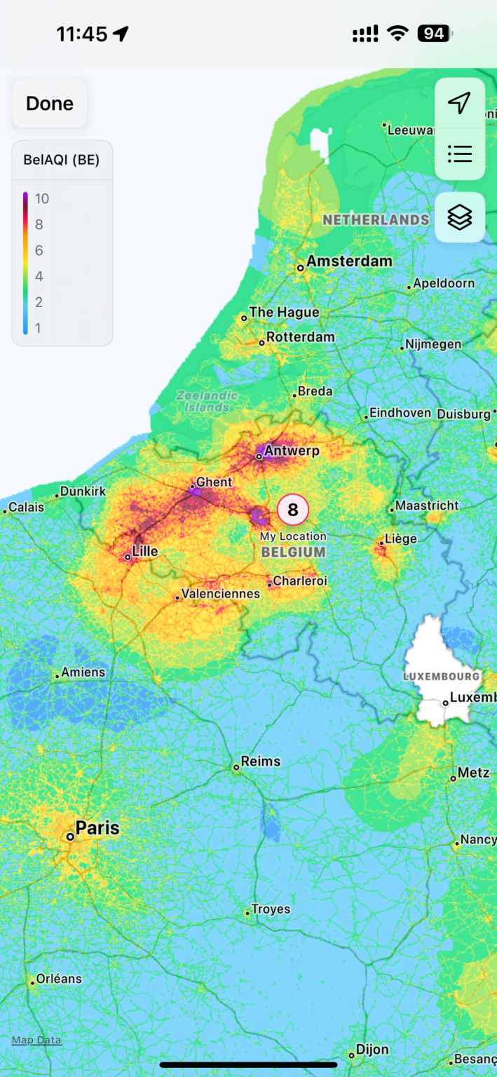 Was stimmt mit der Luft in Belgien nicht?