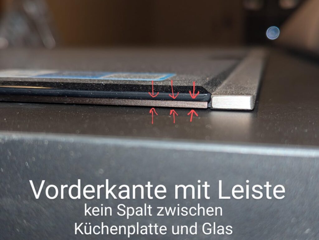Bei euch auch so? - Neff Kochfeld: Spalt zwischen Glas und Küchenplatte