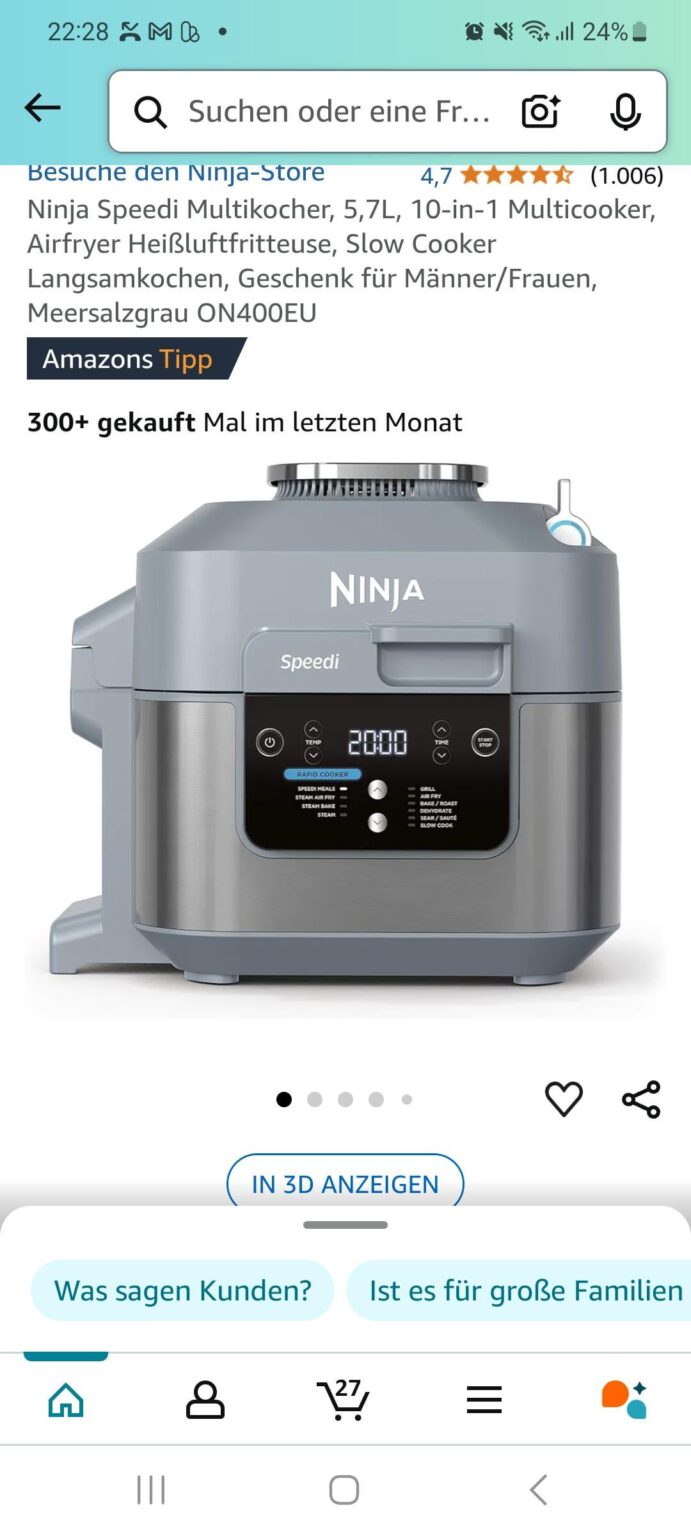 Airfryer oder ninja multikocher Airfryer oder ninja multikocher