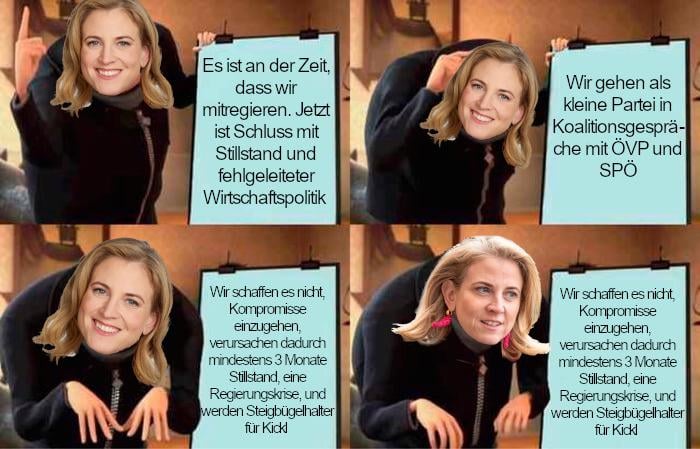NEOS beweisen mal wieder wie Ernst man sie nehmen kann