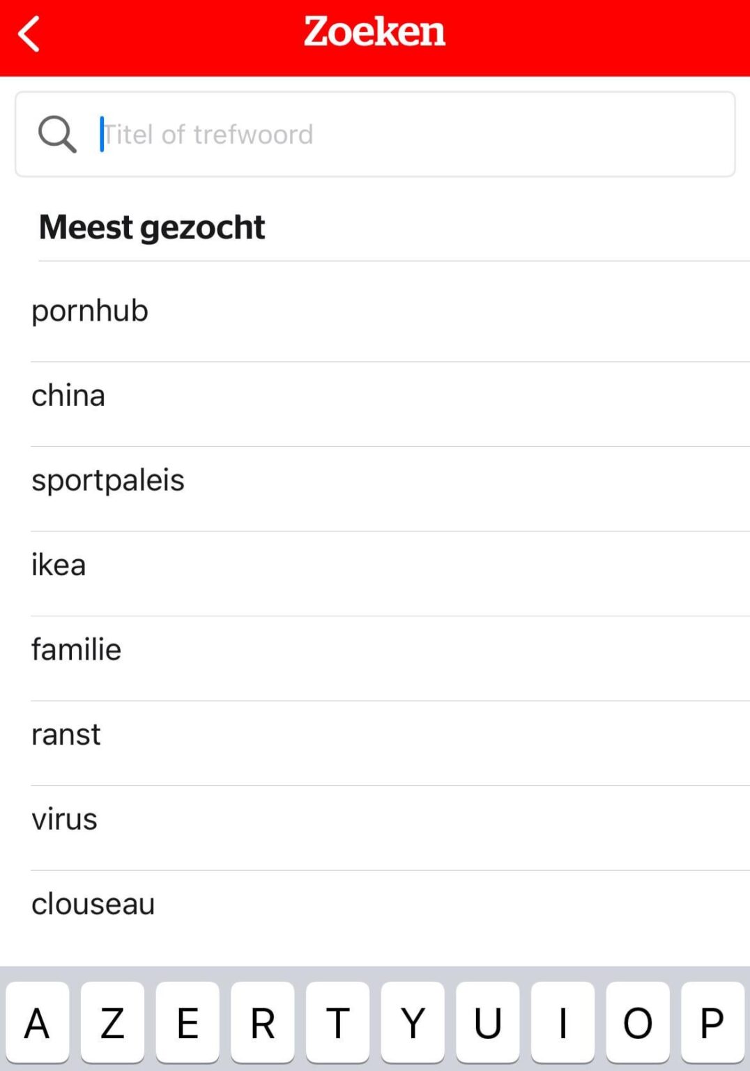 Die am häufigsten gesuchten Begriffe aus HLN