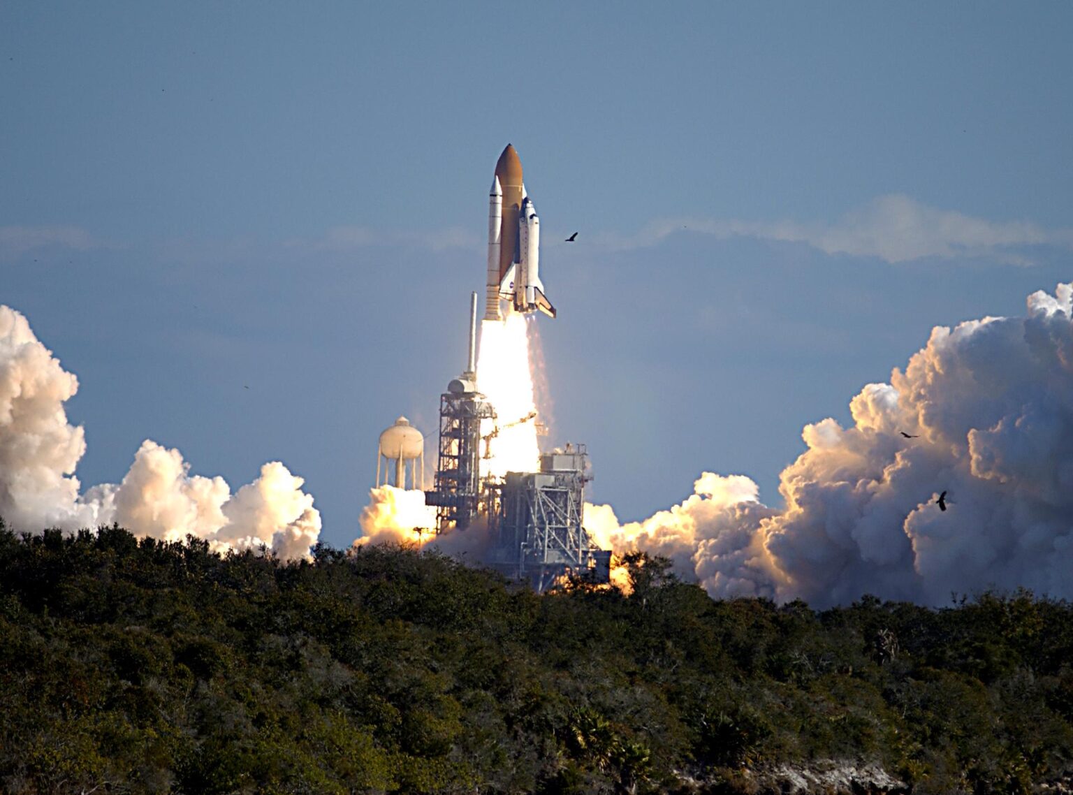 Die STS-107-Mission startet am 16. Januar 2003 von Cape Canaveral. Mit freundlicher Genehmigung der NASA.