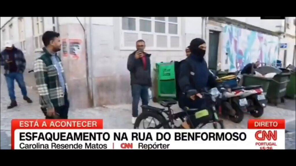 Das CNN-Team wurde in der Rua do Bem Formoso in Lissabon angegriffen