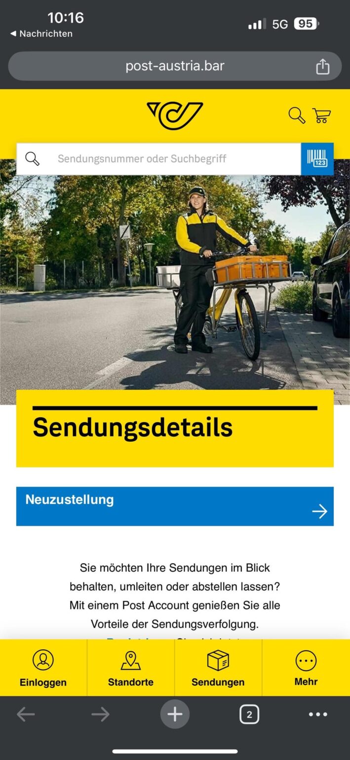 Gerade einen wirklich gut gemachten Post Scam bekommen Gerade einen wirklich gut gemachten Post Scam bekommen