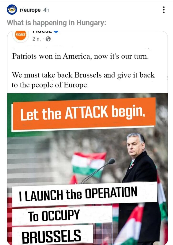 Victor Orbán will Brüssel besetzen?