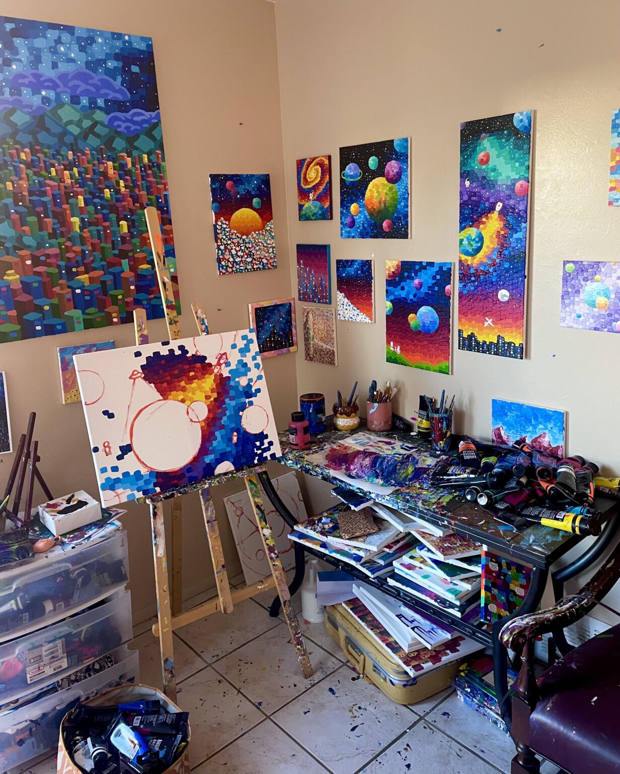 Ich liebe es, Weltraumkunst zu machen