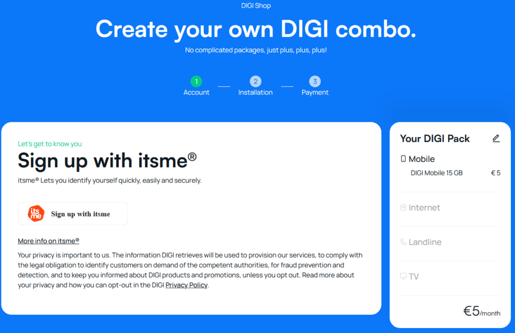 Wird Digi in Zukunft mehr Anmeldeoptionen anbieten?