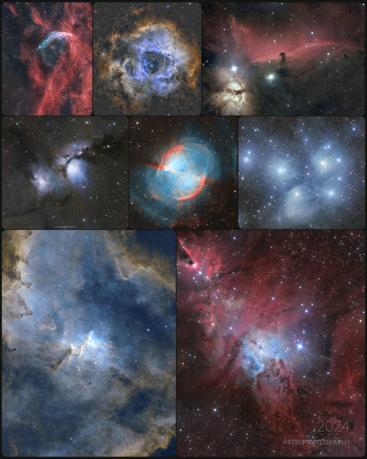 Meine Astrophotographiearbeit im Jahr 2024 Meine Astrophotographiearbeit im Jahr 2024