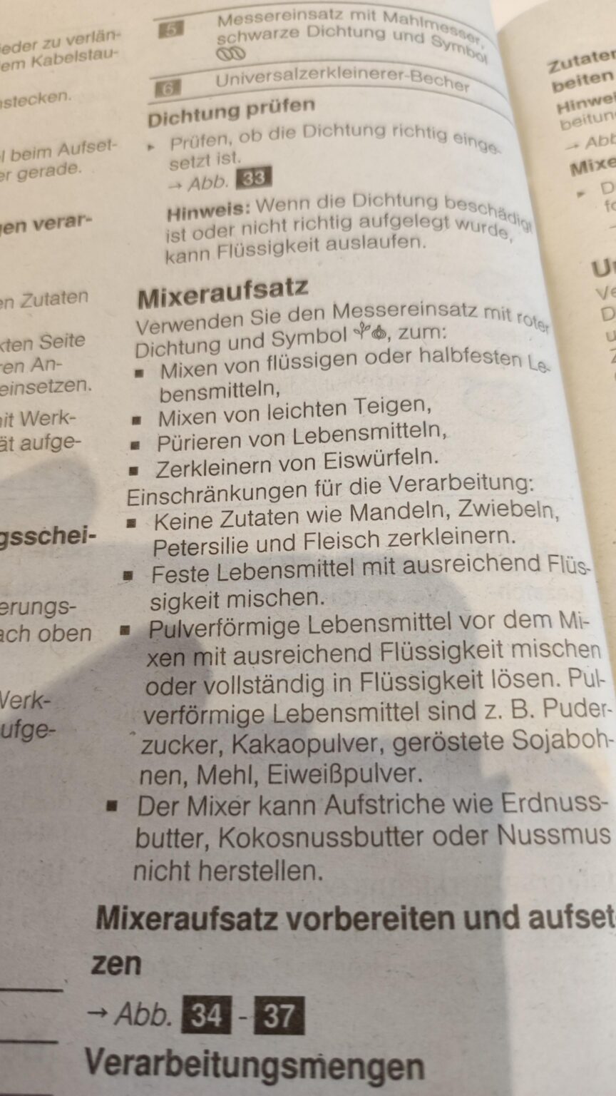 Hallo, habe mir den Bosch Multitalent 3 Küchenmaschine angeschafft und nun bin ich etwas enttäuscht das der es wohl doch nicht schafft Mandel oder Erdnussbutter herzustellen :(
