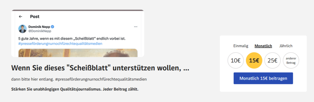 Neues Standard Sponsor-Widget, hat mich an Lacher gekostet :-)
