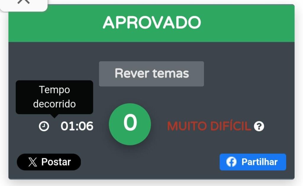 [World Record][0 erradas]  Gute Fahrercodetests 1:06