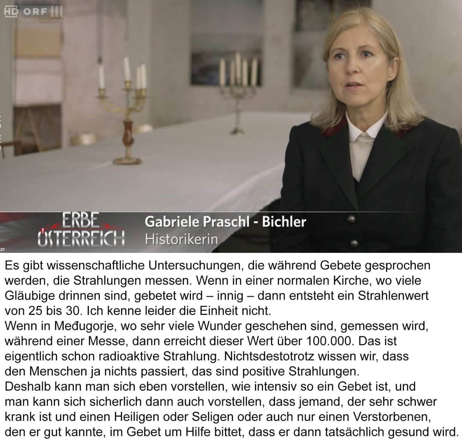 In Österreich sind Gebete radioaktiv