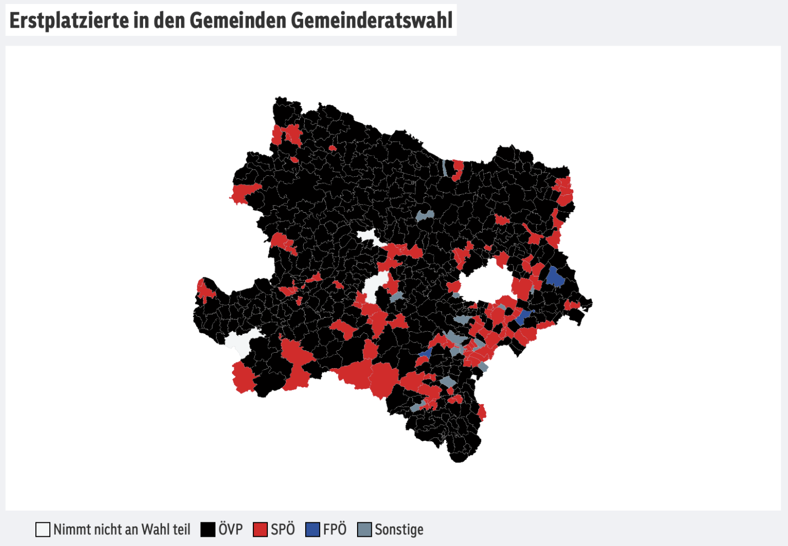 Gemeinderatswahlen NÖ: ÖVP und SPÖ bleiben fast überall dominant, FPÖ kann nur drei Gemeinden gewinnen