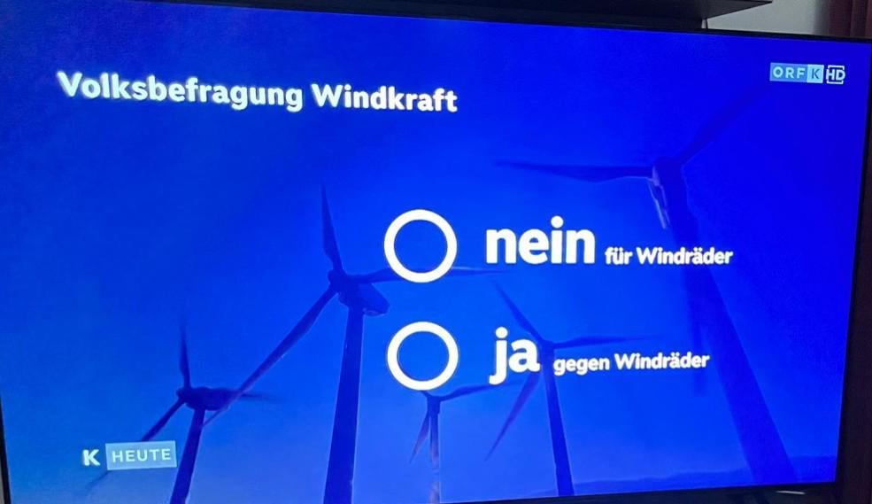 Windräder befragung in Kärnten