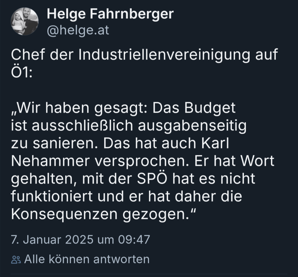 Die Industriellen Vereinigung ruiniert die Republik