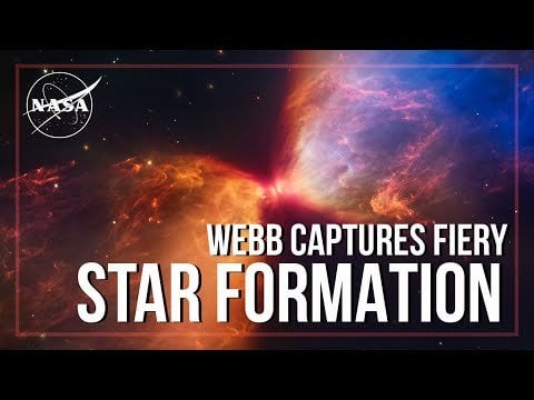 Webb fängt feurige Sternentstehung ein