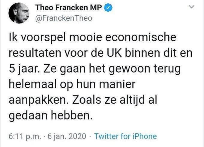 Ich liebe es, wenn Politiker Vorhersagen machen