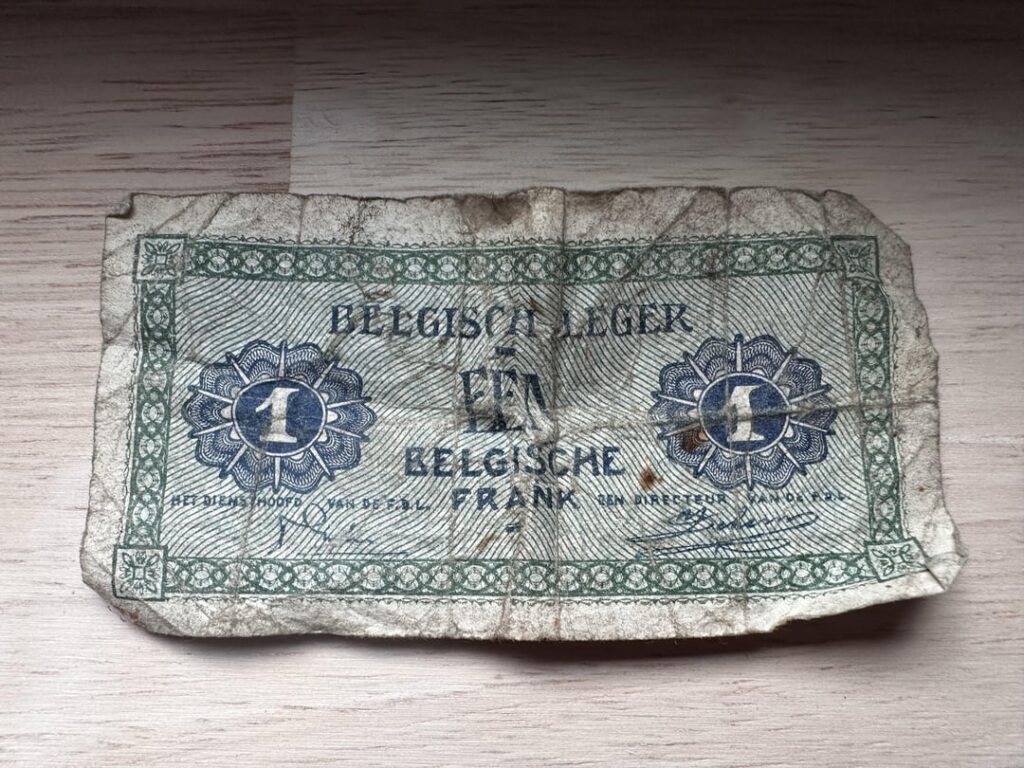 Ich habe einen Frank von der belgischen Armee aus dem Jahr 1946 gefunden – kann mir jemand etwas darüber sagen?