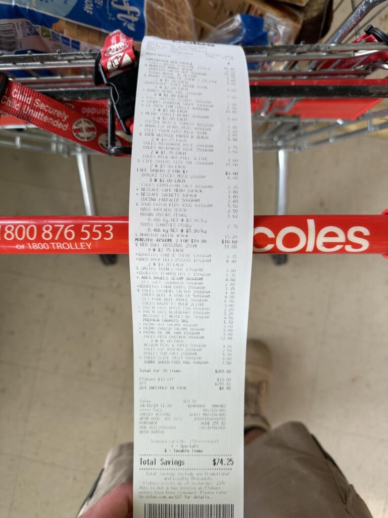 Da die Einkaufswagen hier so beliebt sind, wechseln Sie sich mit ein paar Wochen mit 160 € mit australischem Warenkorb abwechseln