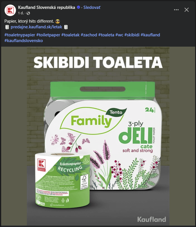 Kaufland -Marketing -Team bei 100% der Macht