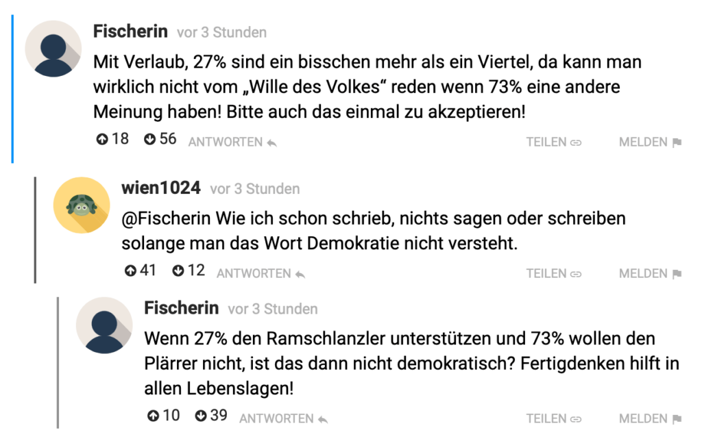 Ein Schmankerl aus dem Krone-Forum