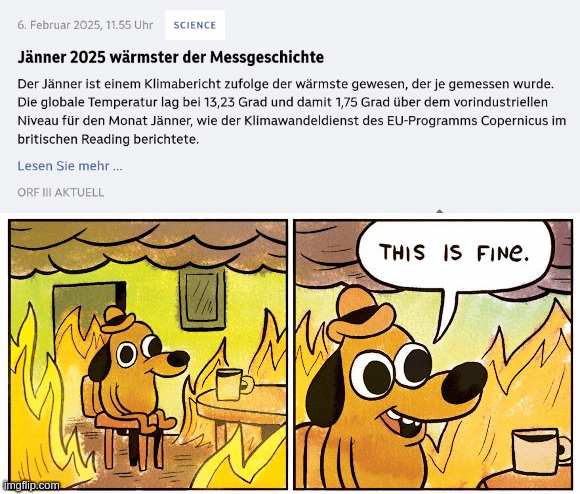 Ich weiß eh, dass das Thema aktuell nicht mehr so in aller Munde is, aber es war scho ziemlich warm im Jänner bei uns.