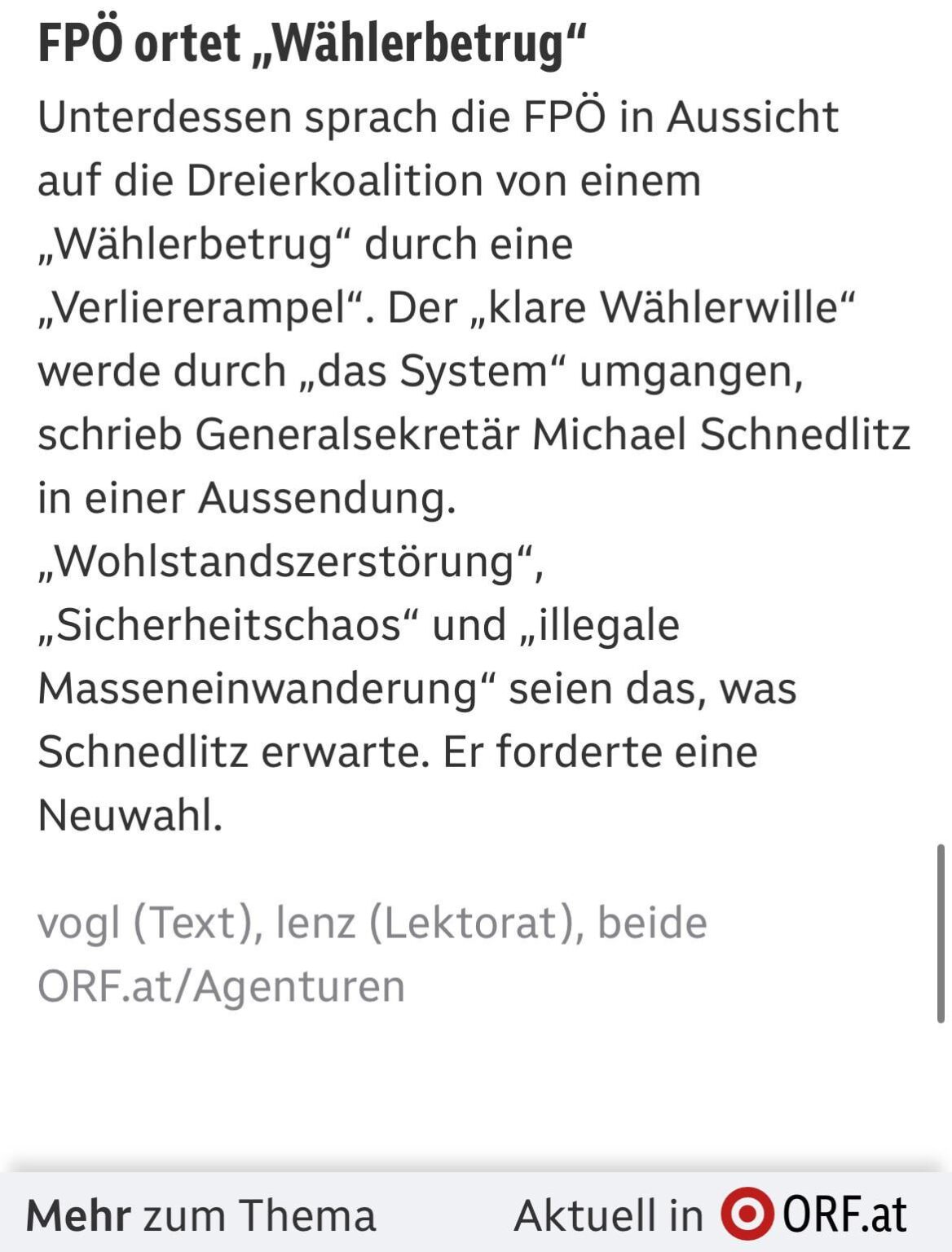 „Kannst du bitte für eine Sekunde normal sein?“  FPÖ: