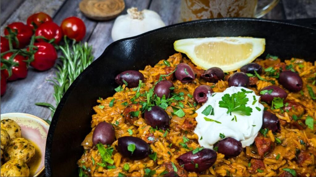 Mediterrane Chorizo-Reis-Pfanne